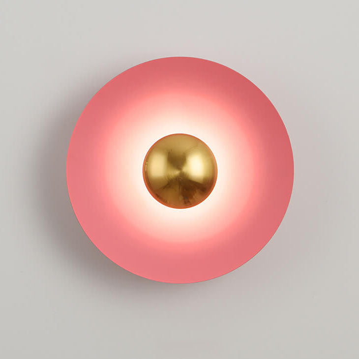 Multicolor Round Disc Hardware Wall Lamp
