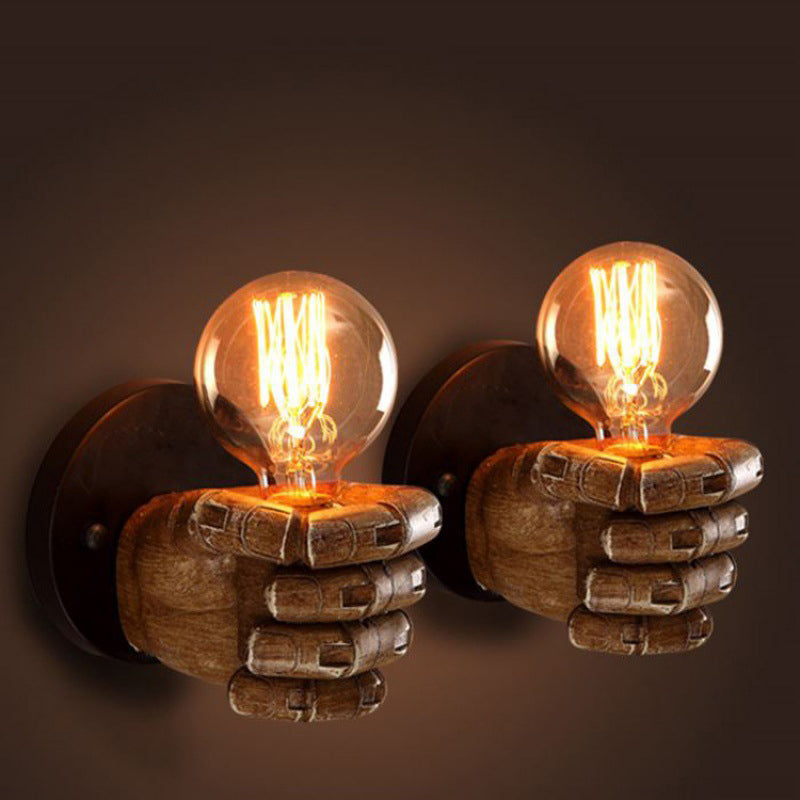 Fist Resin Living Room Wall Lamp