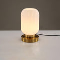Striped Glass Oval Design Table Lamp