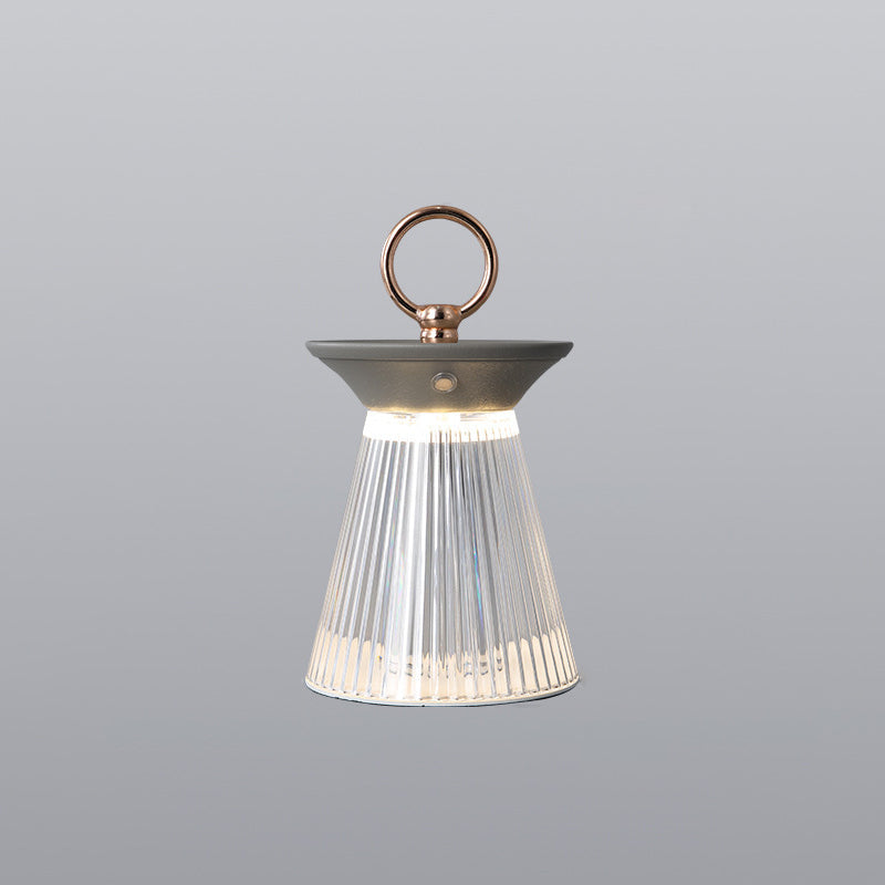 Iron Acrylic Semi-Conical Portable Table Lamp