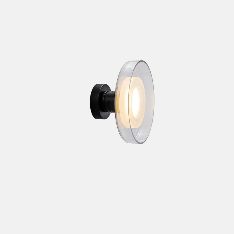 Round Hardware Glass Wall Lamp
