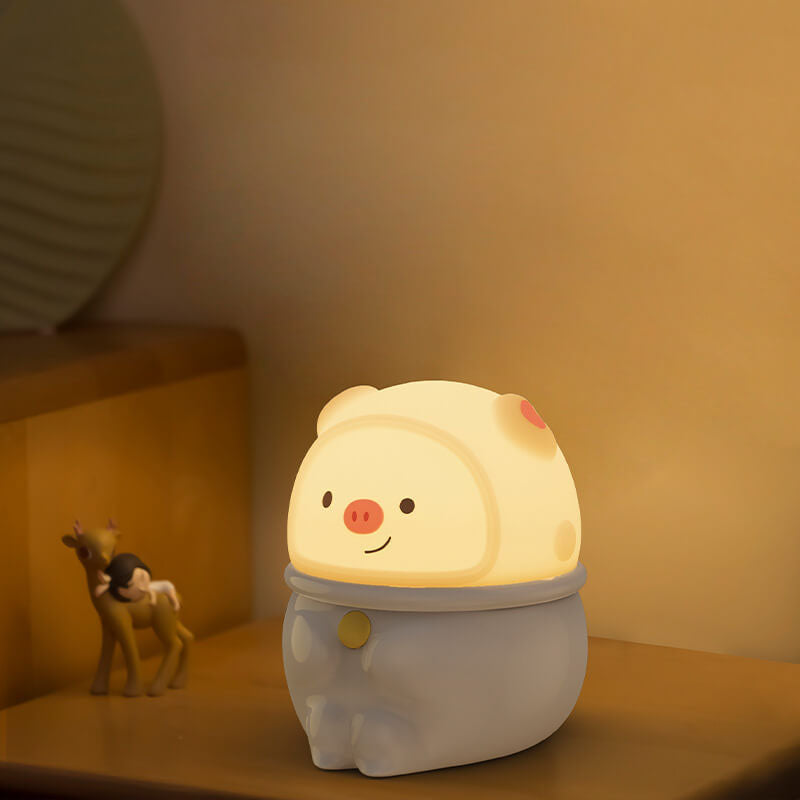 Cartoon Silicone Panda Pig Table Lamp