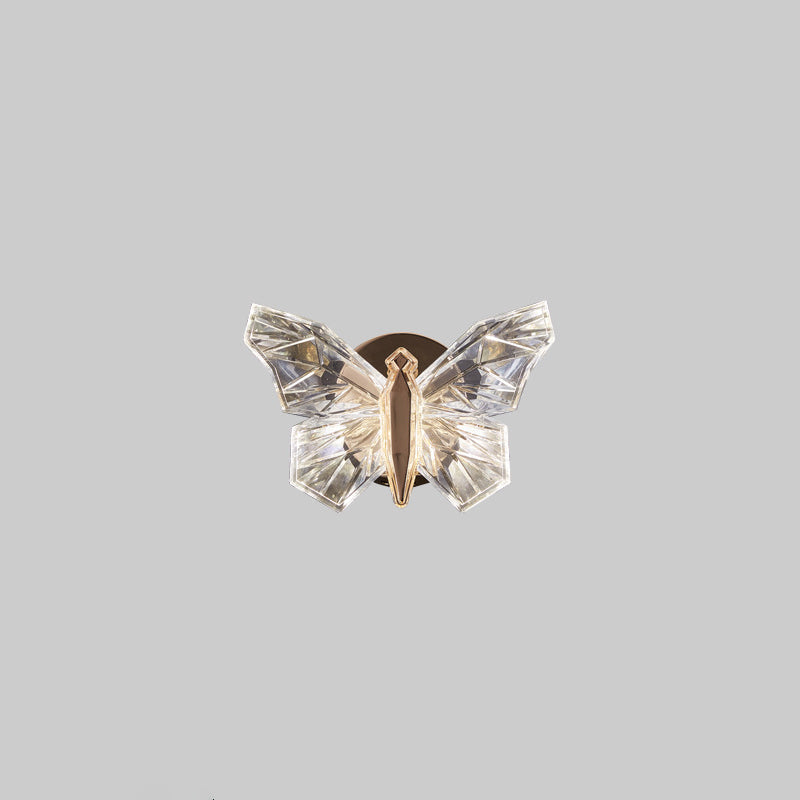 Butterfly Hardware Aluminum Acrylic Wall Lamp