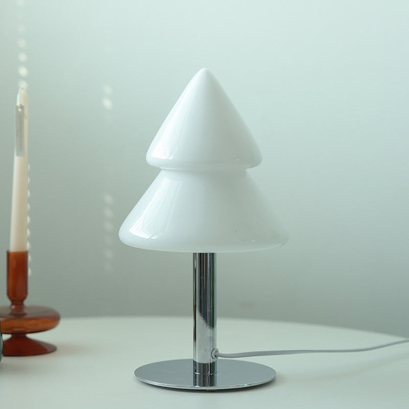 Iron Glass Christmas Tree Table Lamp