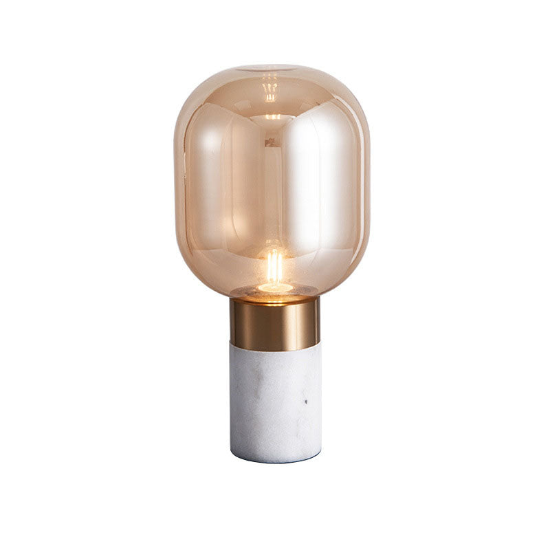 Marble Hardware Glass Table Lamp