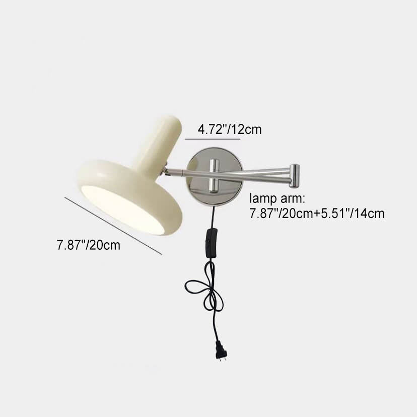 Cream White Iron Rocker Wall Lamp