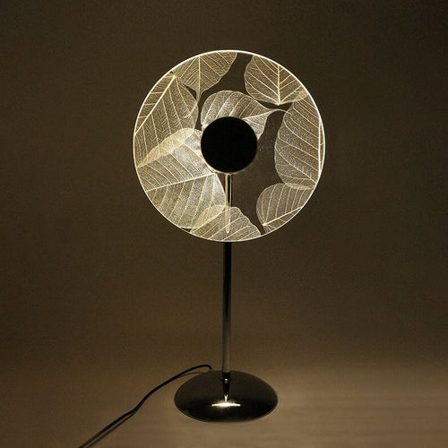 Acrylic Leaf Pattern Design Table Lamp