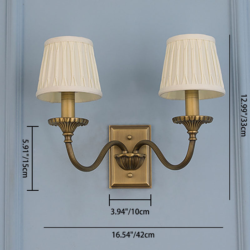 Cylinder Candelabra Curved Rod Wall Lamp