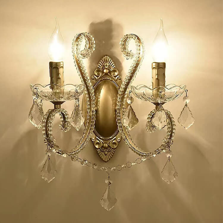 Crystal Candelabra 1/2 Wall Lamp