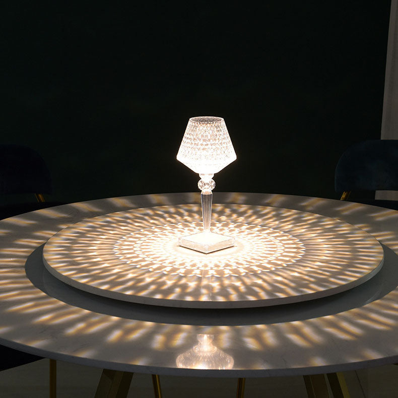 Crystal Wine Glass Acrylic Table Lamp