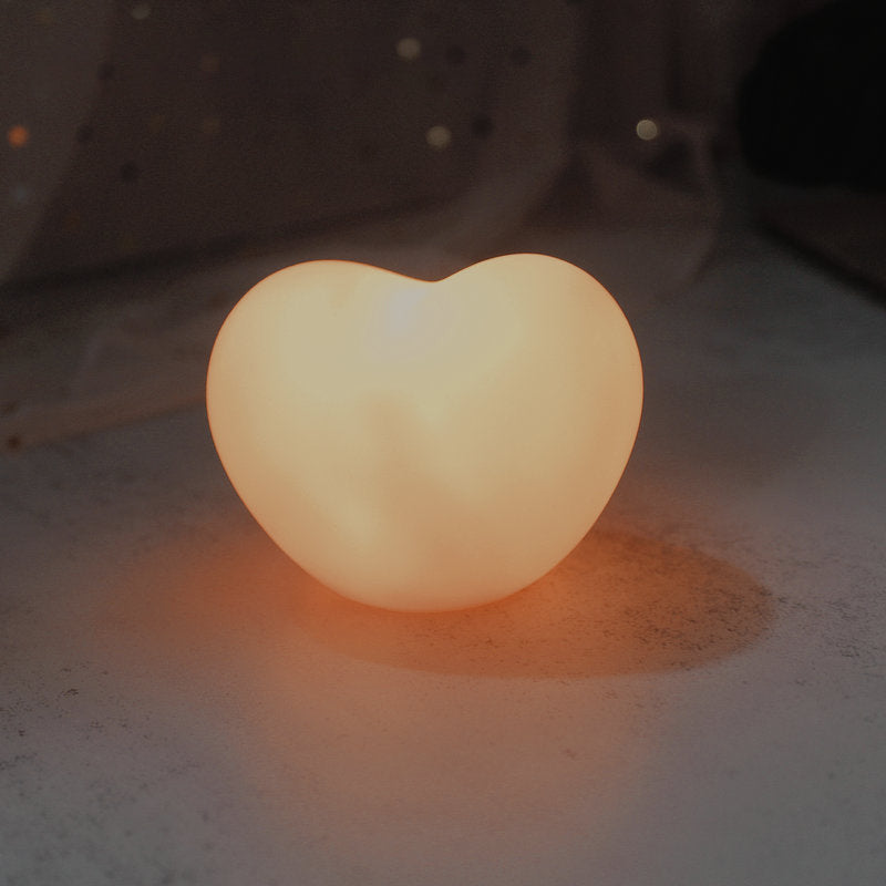 Rubber Coating Heart Night Table Lamp