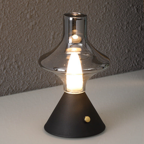 Glass Spinner Gyroscope Metal Table Lamp