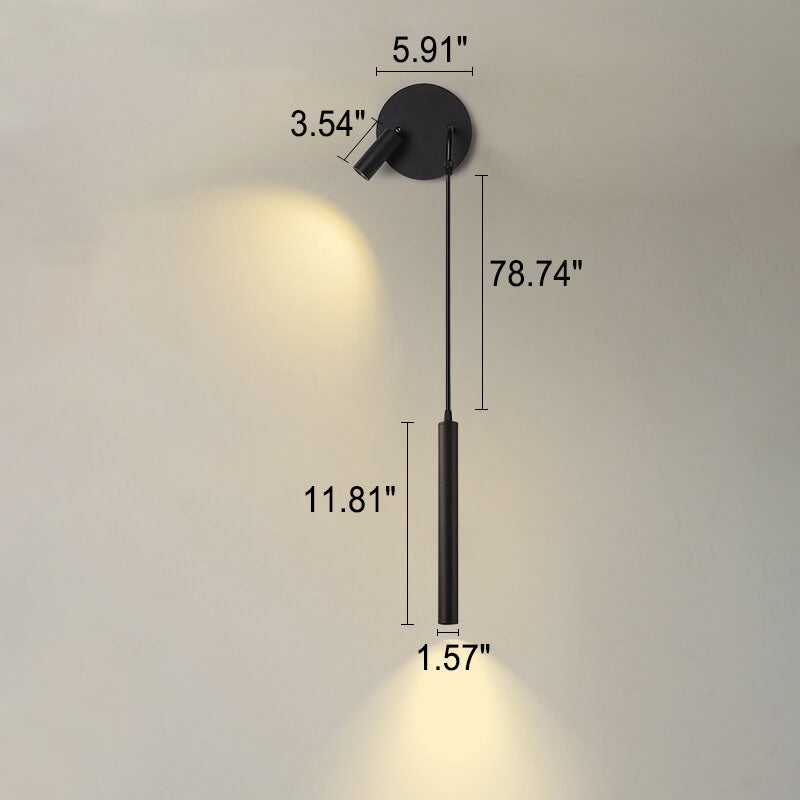 Long Cylindrical Wall Lamp
