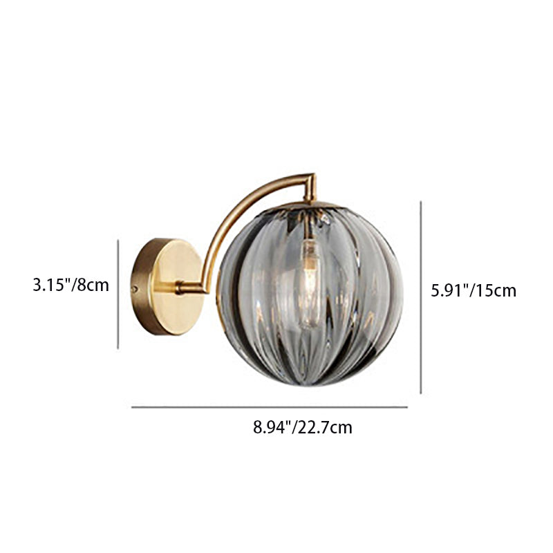 Round Ball Iron Glass Wall Lamp