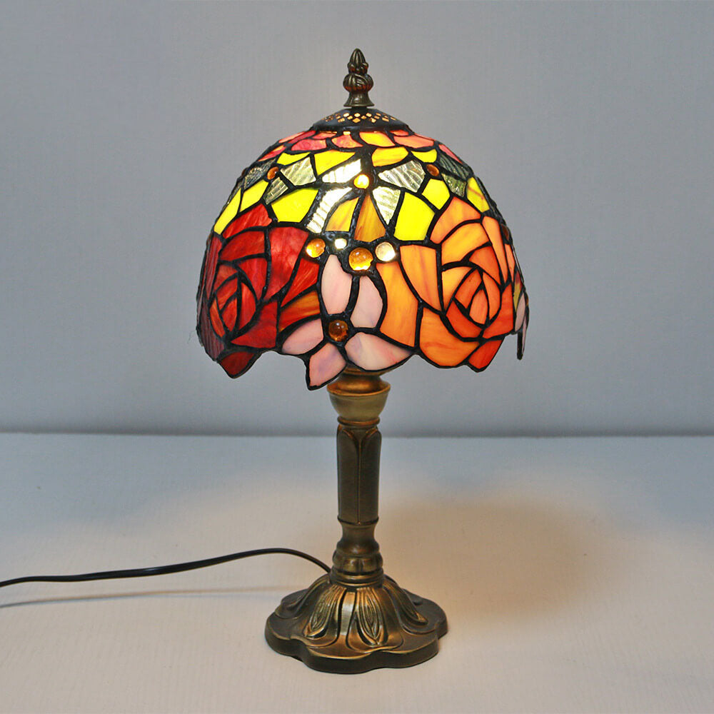 Animal Flower Decoration Stained Table Lamp