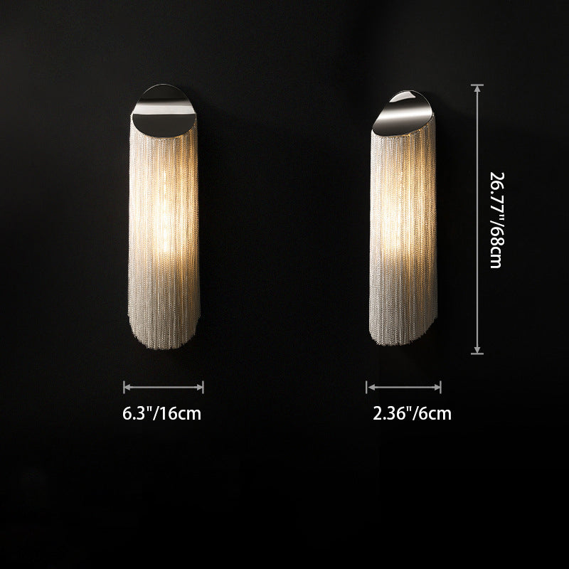 Cylinder Tassel Hardware Plating Wall Lamp