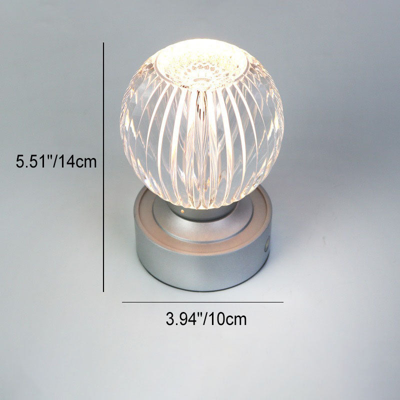 Acrylic Round Ball Wireless Table Lamp