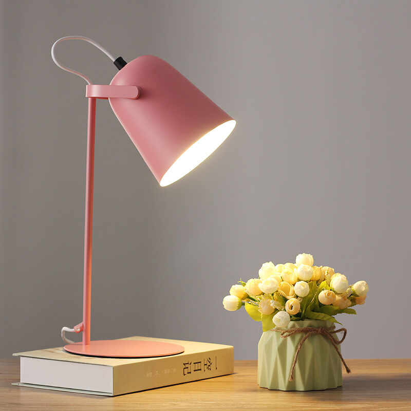 Macaron Color Iron Bucket Table Lamp