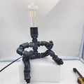 Iron Water Pipe Robot Table Lamp