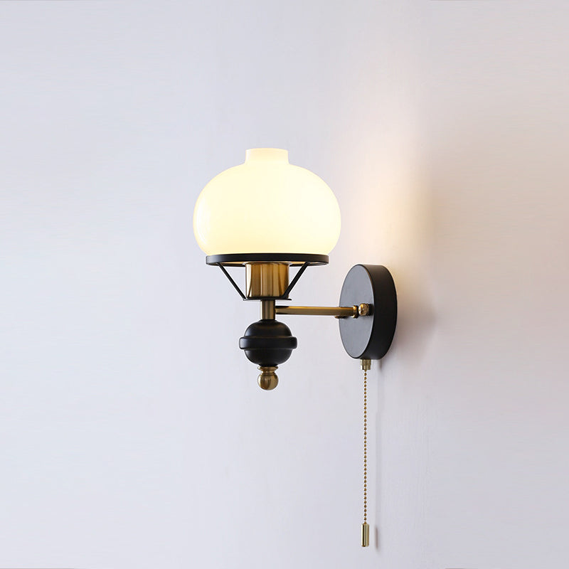 Geometric Circle Glass Iron Wall Lamp