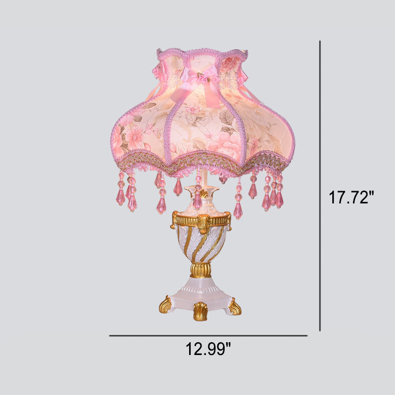 Fabric Lace Resin Table Lamp