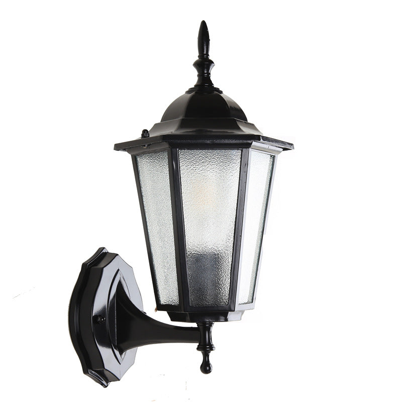 Hexagonal Aluminum Frame Frosted Outdoor Light