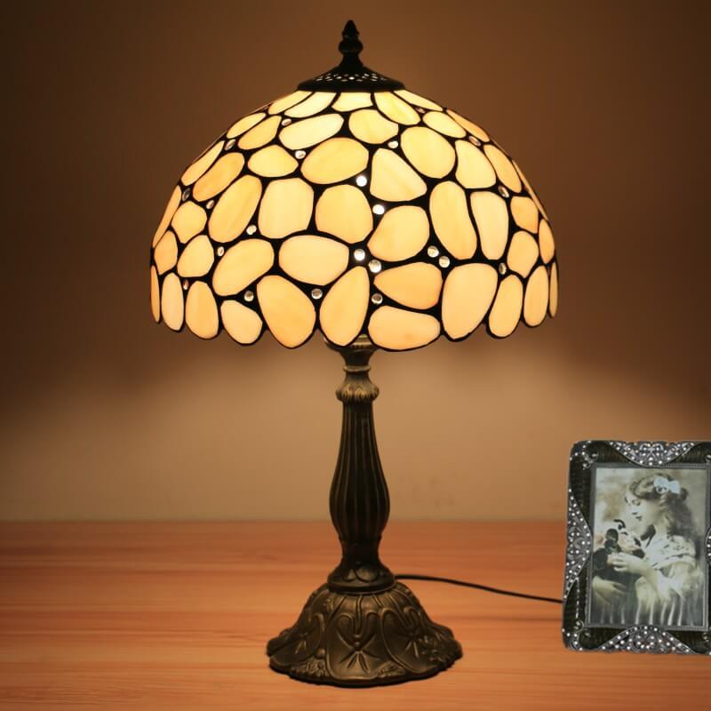 Pebbles Flower Stained Glass Table Lamp