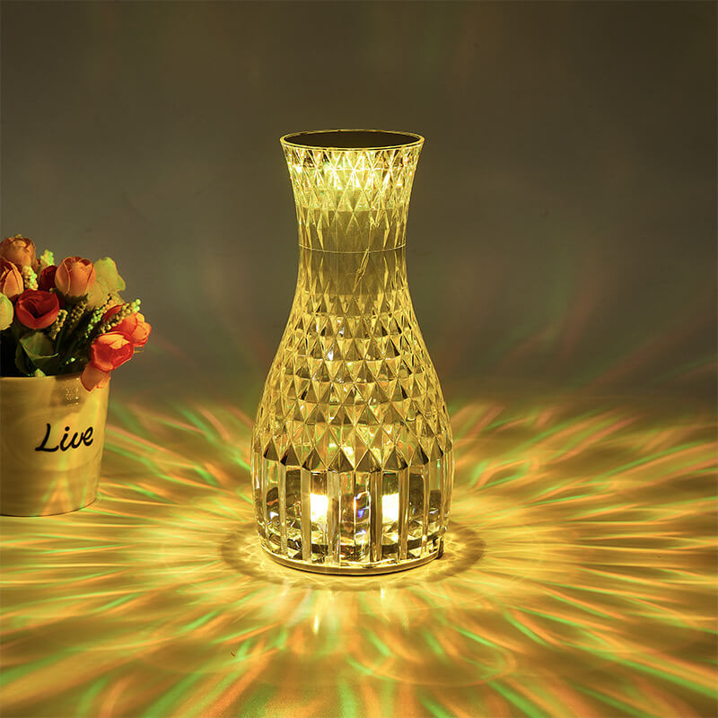 Vase Acrylic Rechargeable Touch Table Lamp