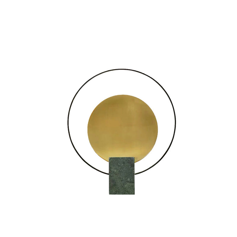 Circle Metal Ring Marble Table Lamp