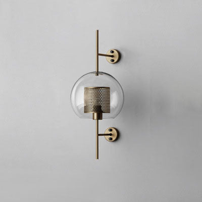Iron Finish Frame Spherical Wall Lamp