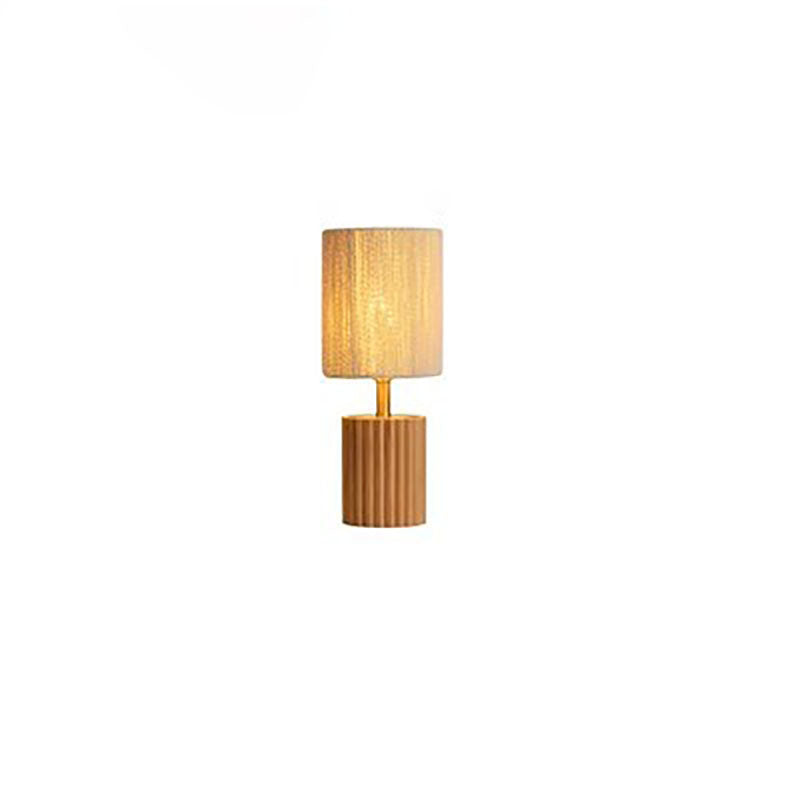 Column Wood Paper Rope Table Lamp