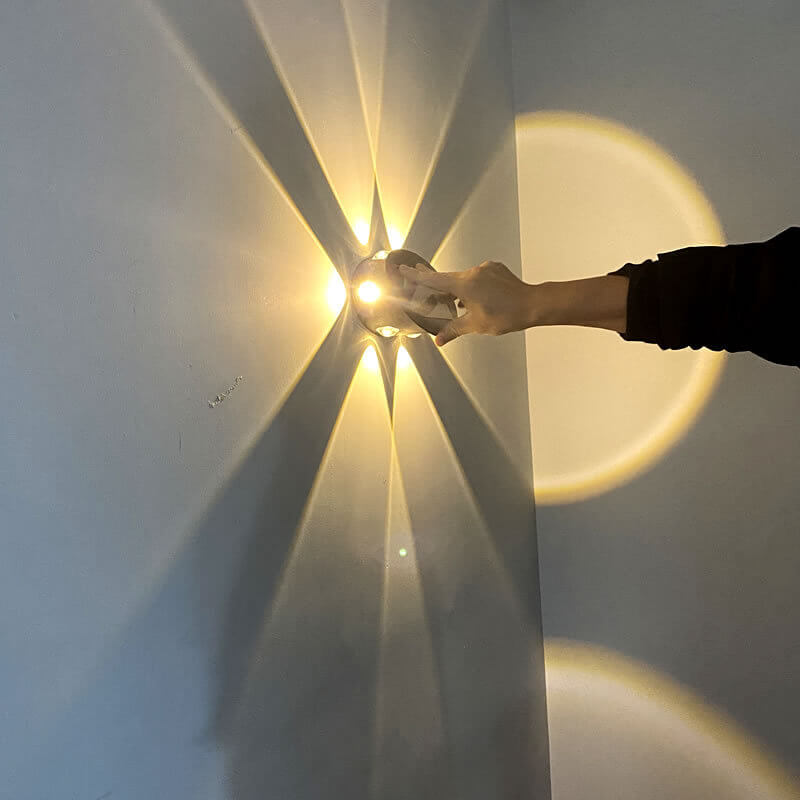 Round Tempered Glass Garden Outdoor Light