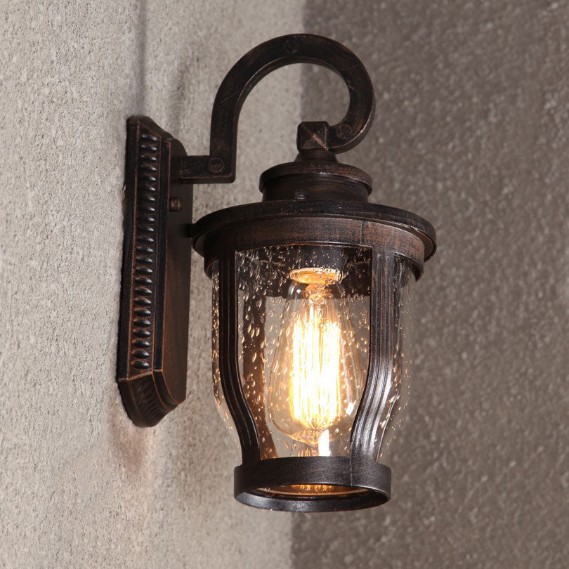 Rain Glass Column Jar Outdoor Light