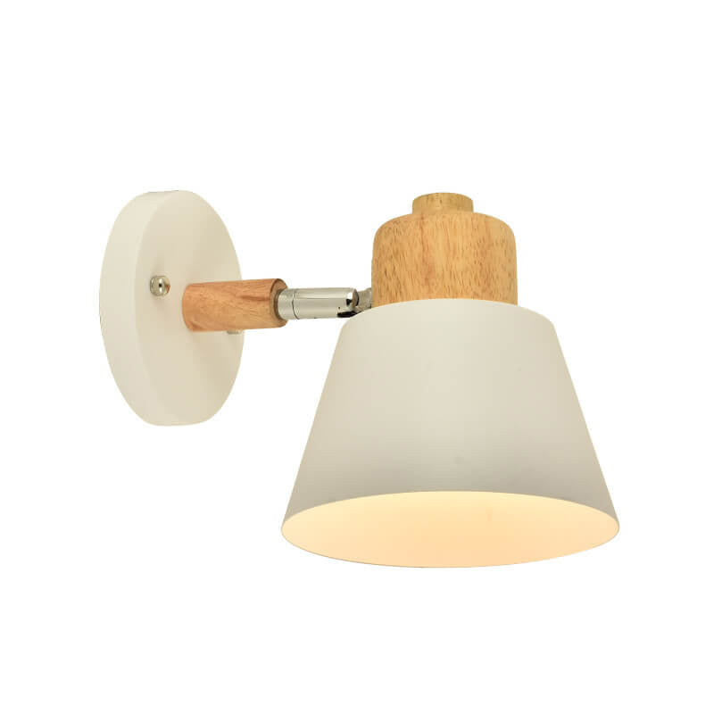 Macaron Dome Cone Wood Wall Lamp