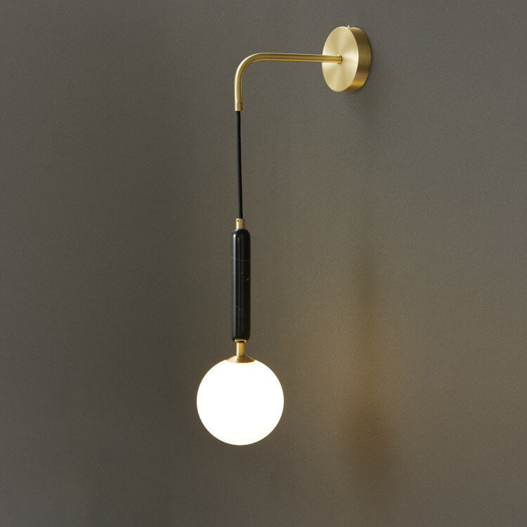 Ball Marble Arm Wall Lamp