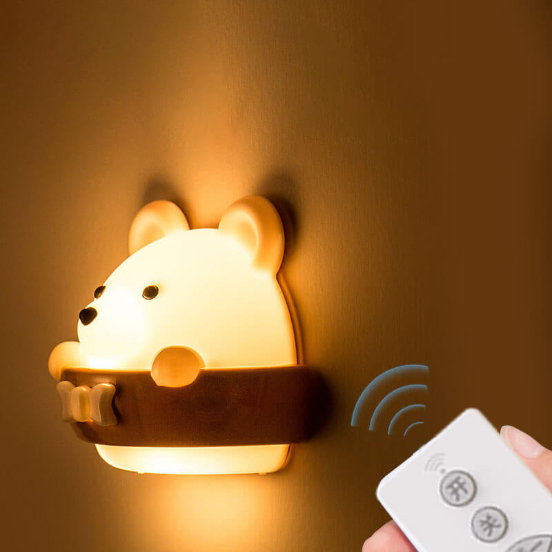 Cartoon ABS Bear Night Wall Lamp