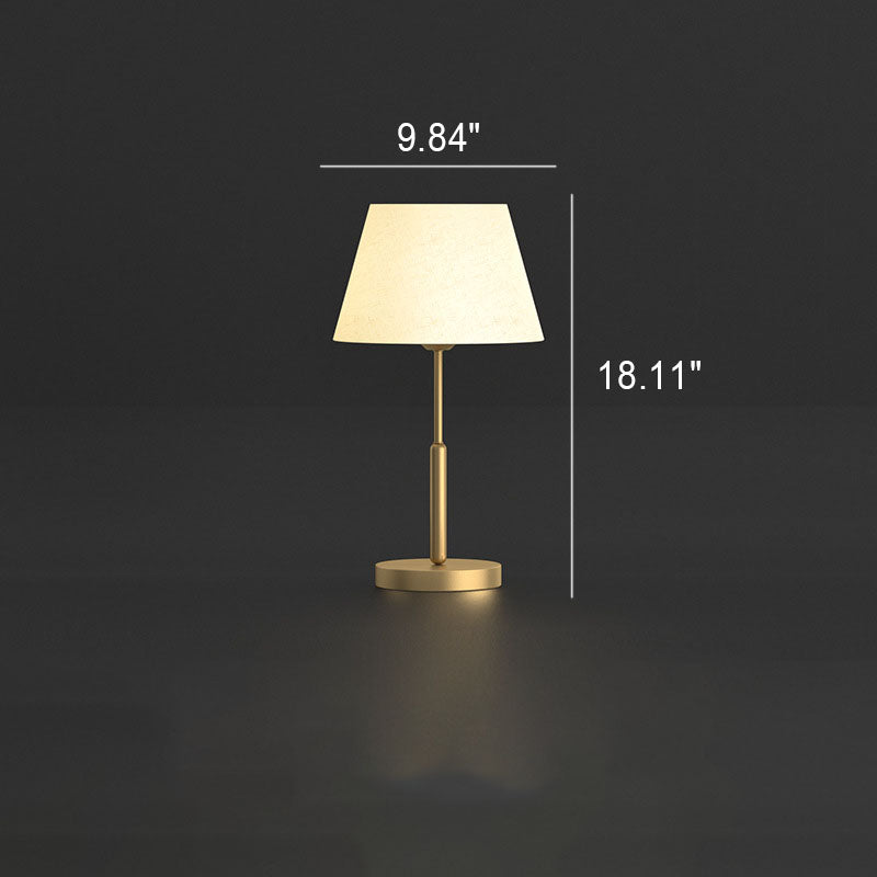 All Brass Fabric Table Lamp