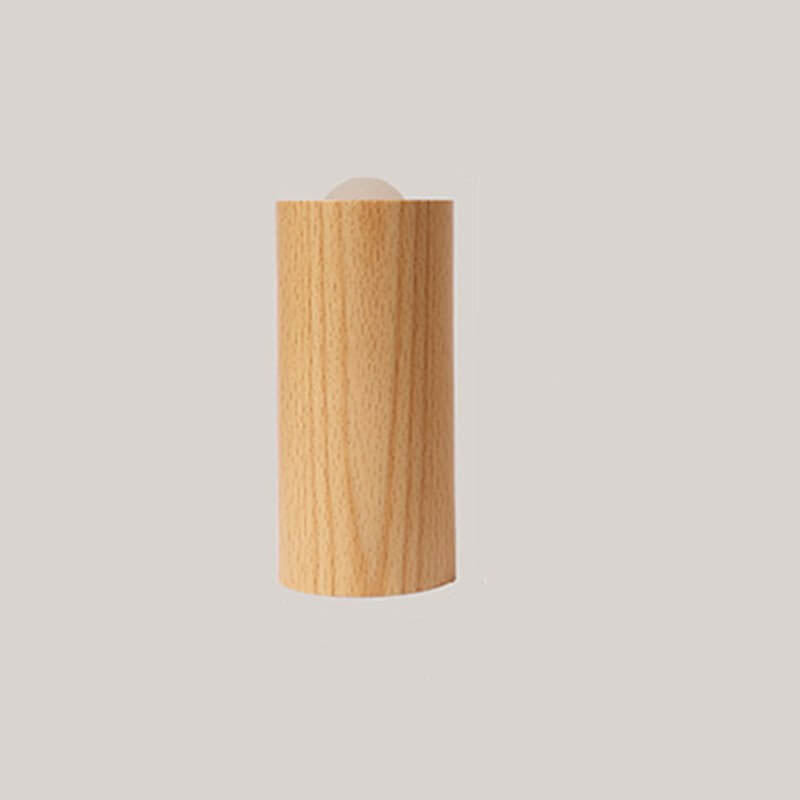 Wooden Cylindrical Table Lamp