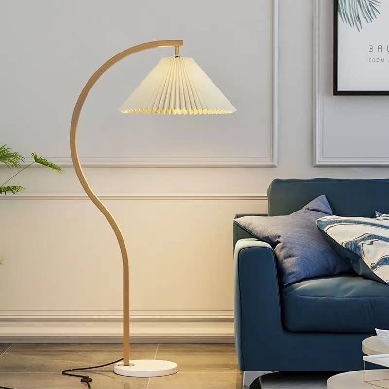 Modern Minimalist Pleated Fabric Floor Lamp
