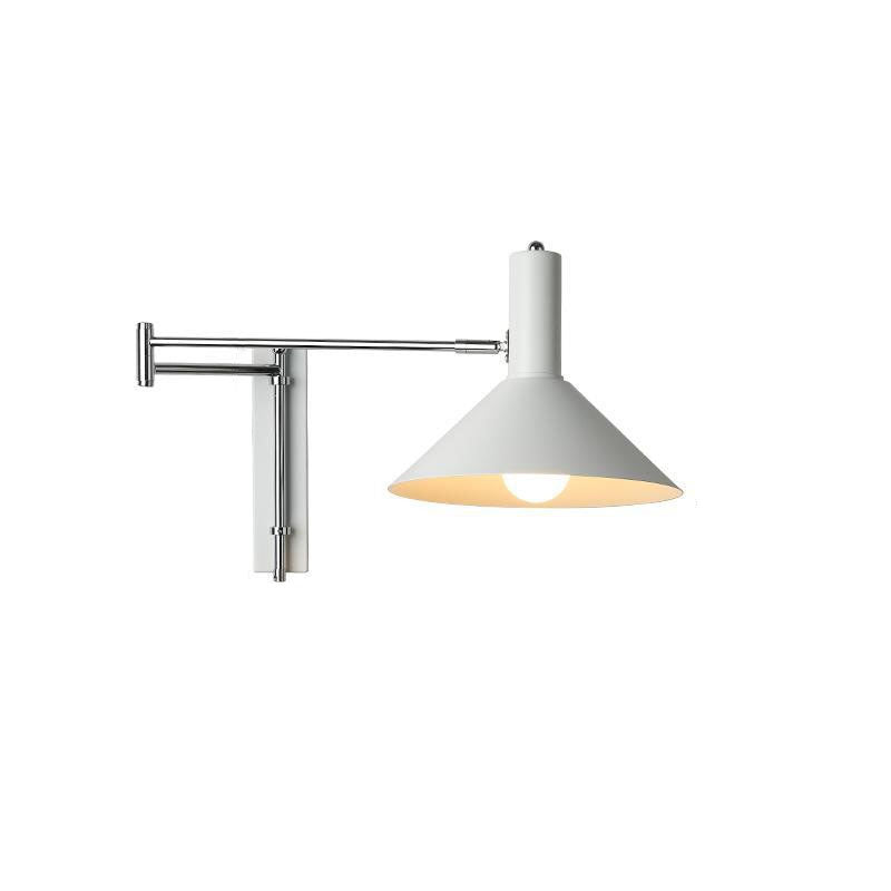 Round Tapered Iron Retractable Wall Lamp
