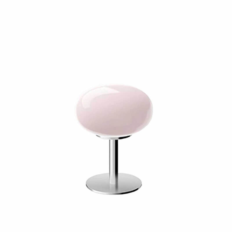 Cream Round Glass Table Lamp