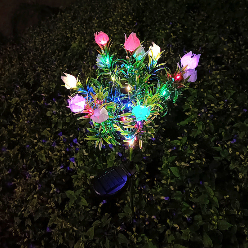 Waterproof Imitation Gardenia Solar Outdoor Light