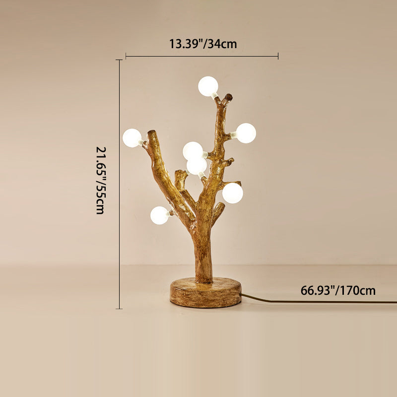 Twig Orb Resin Hardware 12-Light Table Lamp