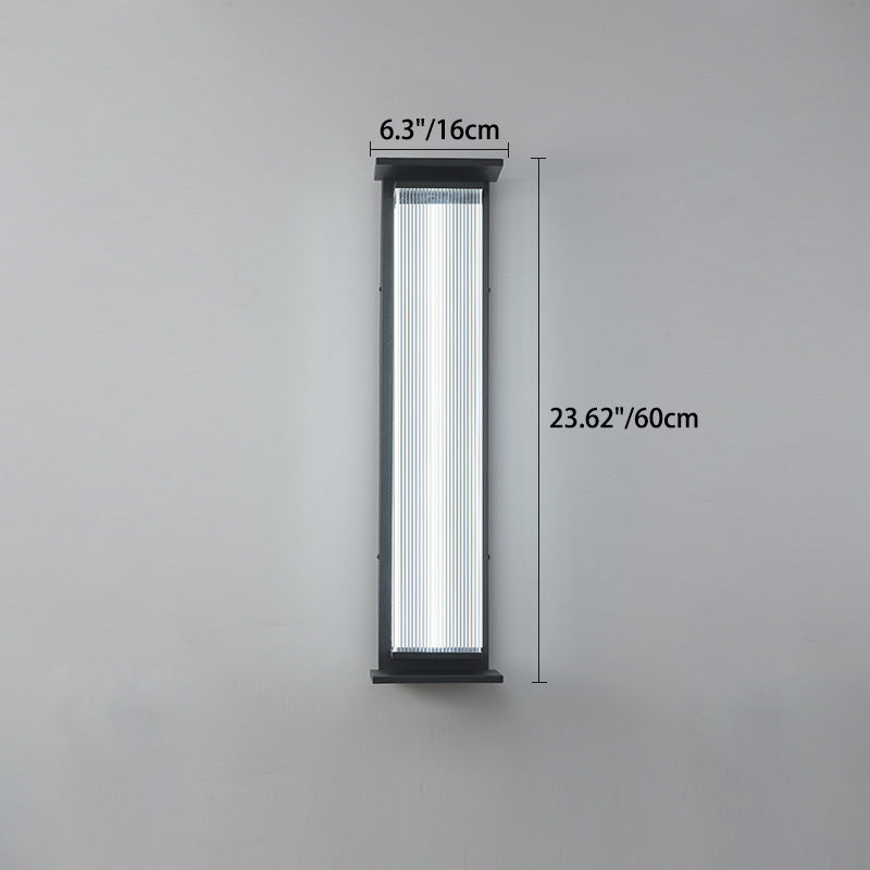 Rectangular Stainless Steel Acrylic Outdoor Light