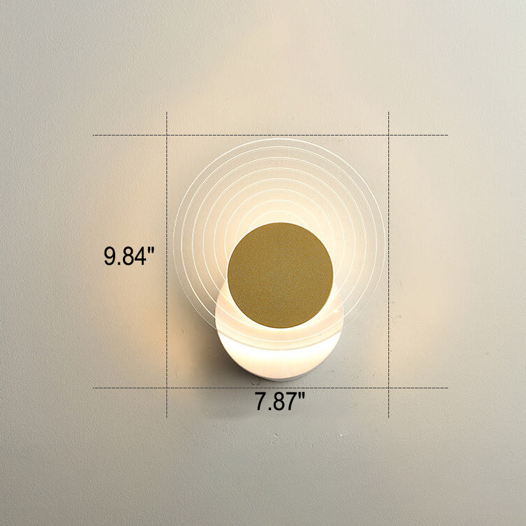 Gold Geometric Acrylic Wall Lamp
