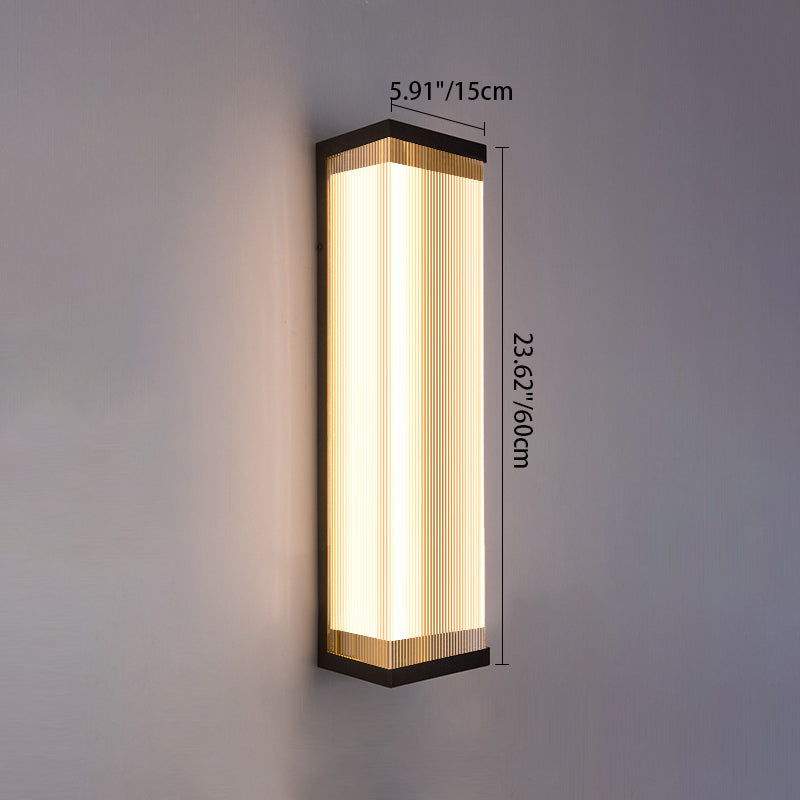Rectangular Stainless Steel Acrylic Outdoor Light