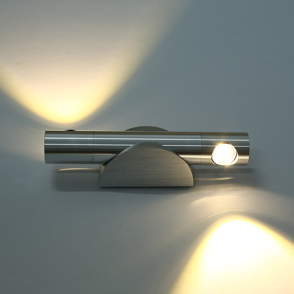 Cylinder Angle Aluminum Bedroom Wall Lamp