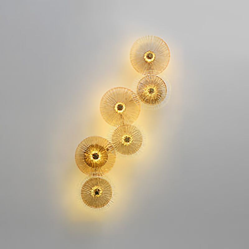 Glass Lotus Leaf Shape Wall Lamp