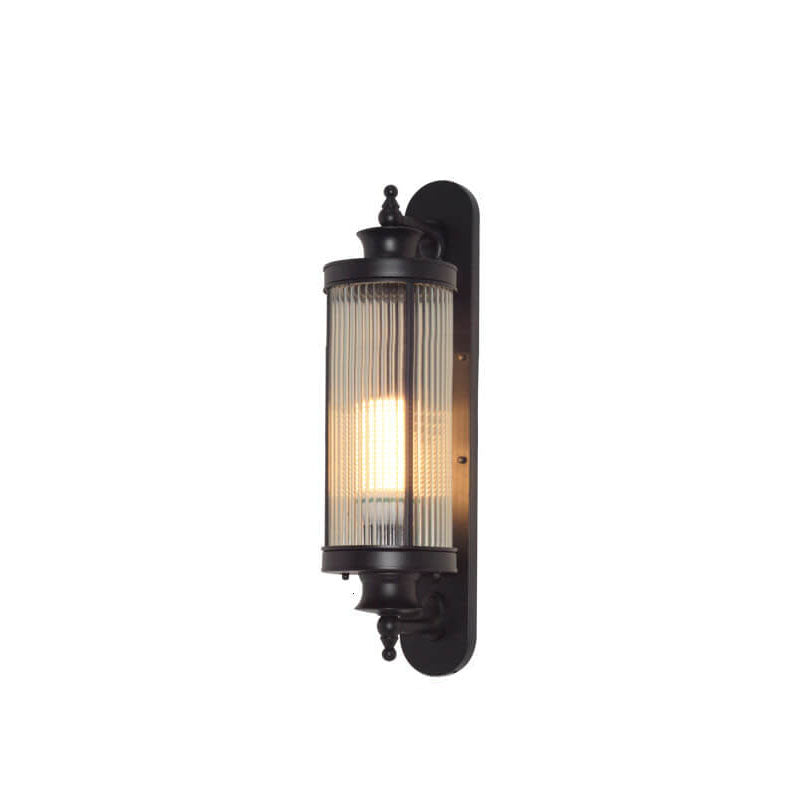Cylindrical Glass Iron Outdoor Light