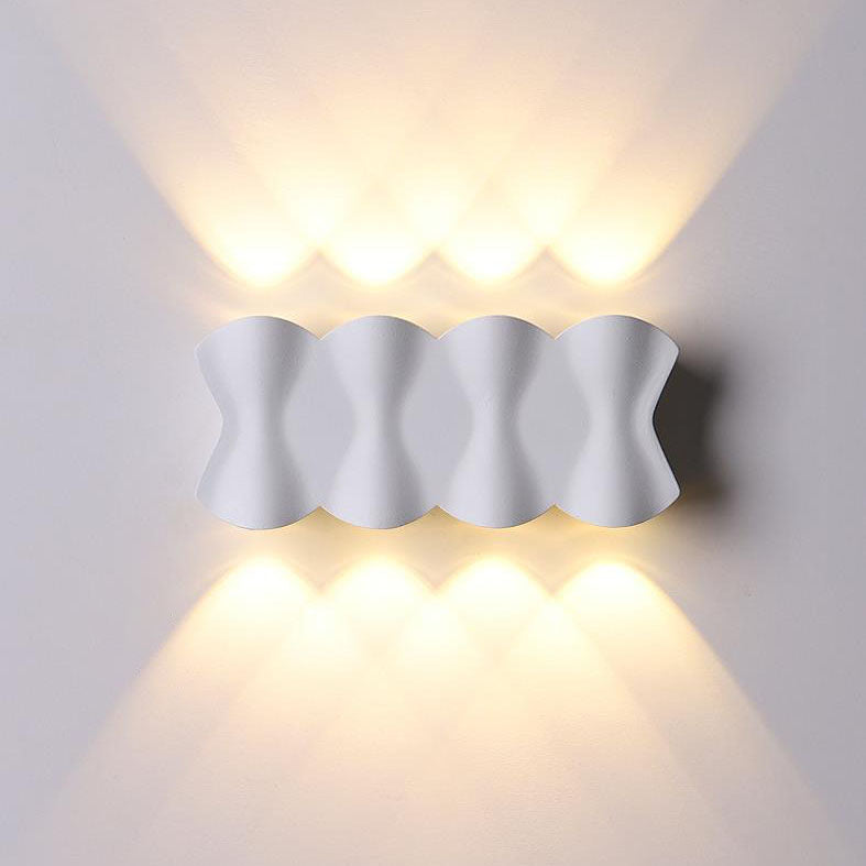 Rectangle Wave Aluminum Patio Outdoor Light